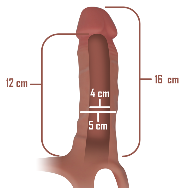 INTENSE - ARNÊS OCO COM DILDO DE SILICONE 16 X 3,5 CM - Image 4
