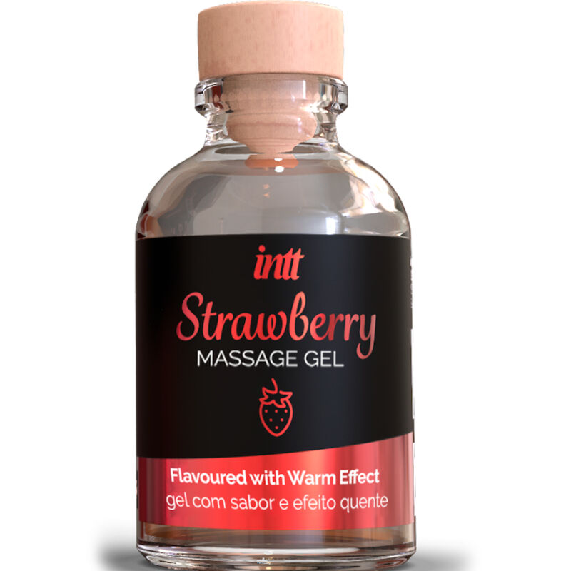 INTT MASSAGE  ORAL SEX - GEL DE MASSAGEM HOT EFFECT SABOR DE MORANGO