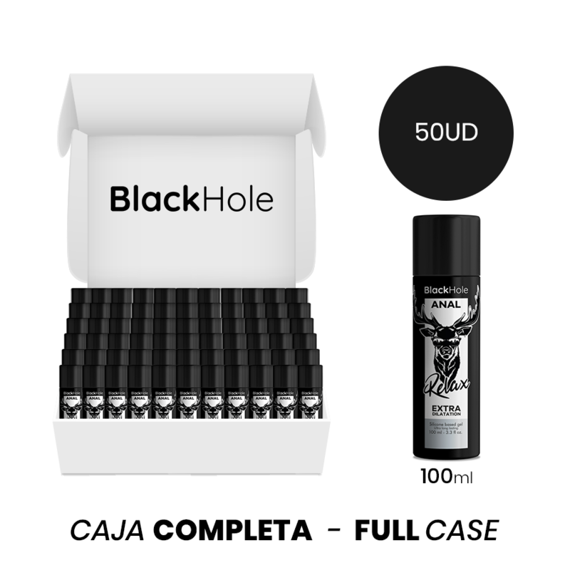 MOQ 50 - GEL BLACK HOLE BASE DE SILICONE DILATAÇÃO ANAL 100 ML