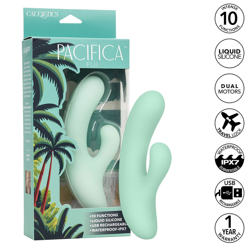 CALEXOTICS - PACIFICA FIJI VIBRADOR E ESTIMULADOR PONTO G 10 VIBRAÇÕES AQUA - Image 2