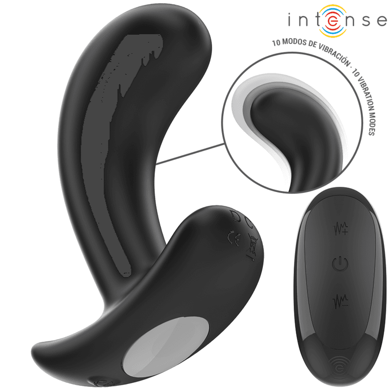 INTENSE - CHANDLER ANAL PLUG 10 VIBRAÇÕES PRETO CONTROLE REMOTO