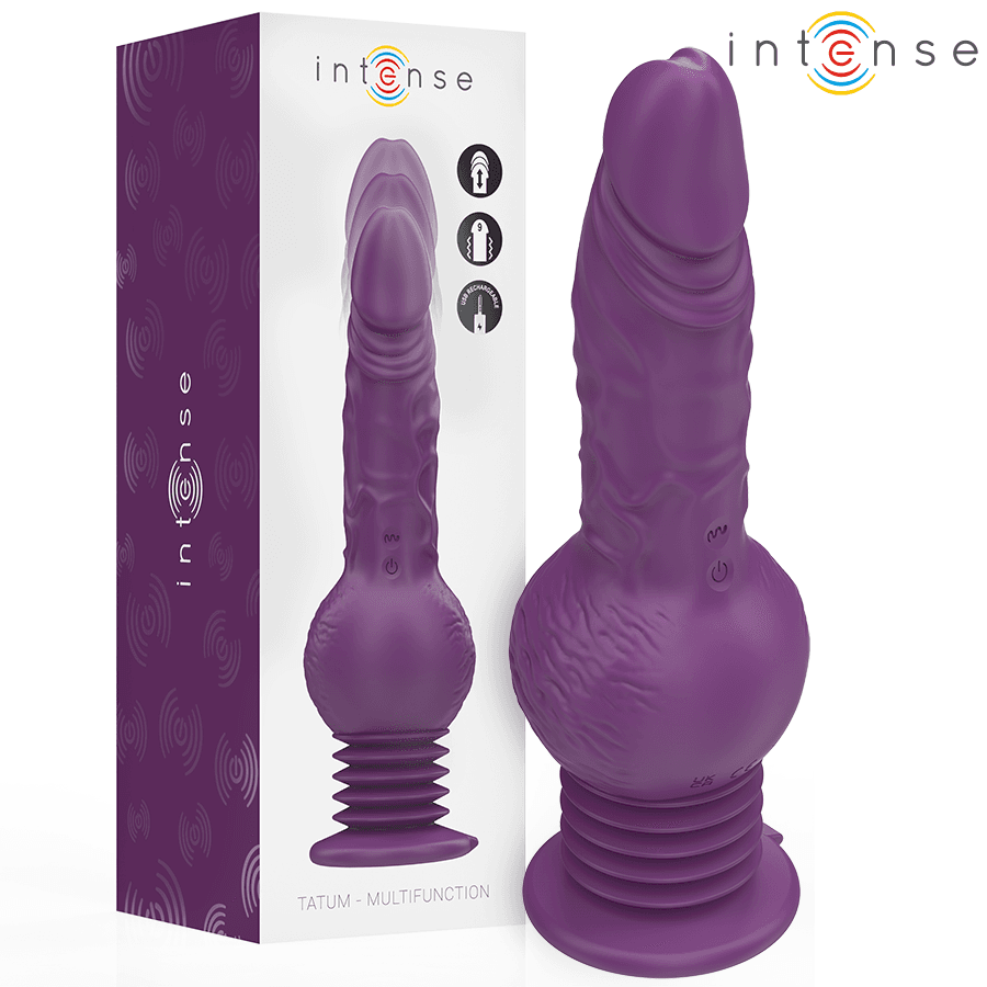 INTENSE - VIBRADOR MULTIFUNCIONAL TATUM COM VIBRAÇÃO PARA CIMA E PARA BAIXO 24 CM ROXO