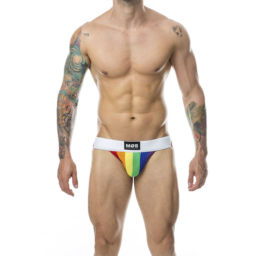 MOB - CALÇA CLASSIC JOCK STRIPE RAINBOW TAMANHO G