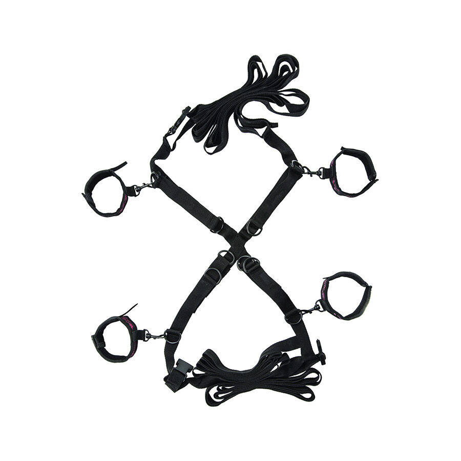 CALEXOTICS - SCANDAL CONJUNTO DE BRAÇADEIRAS DE CAMA CRUZADA