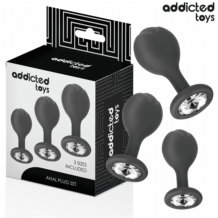 ADDICTED TOYS - CONJUNTO DE 3 PLUG ANAL COM JOIA