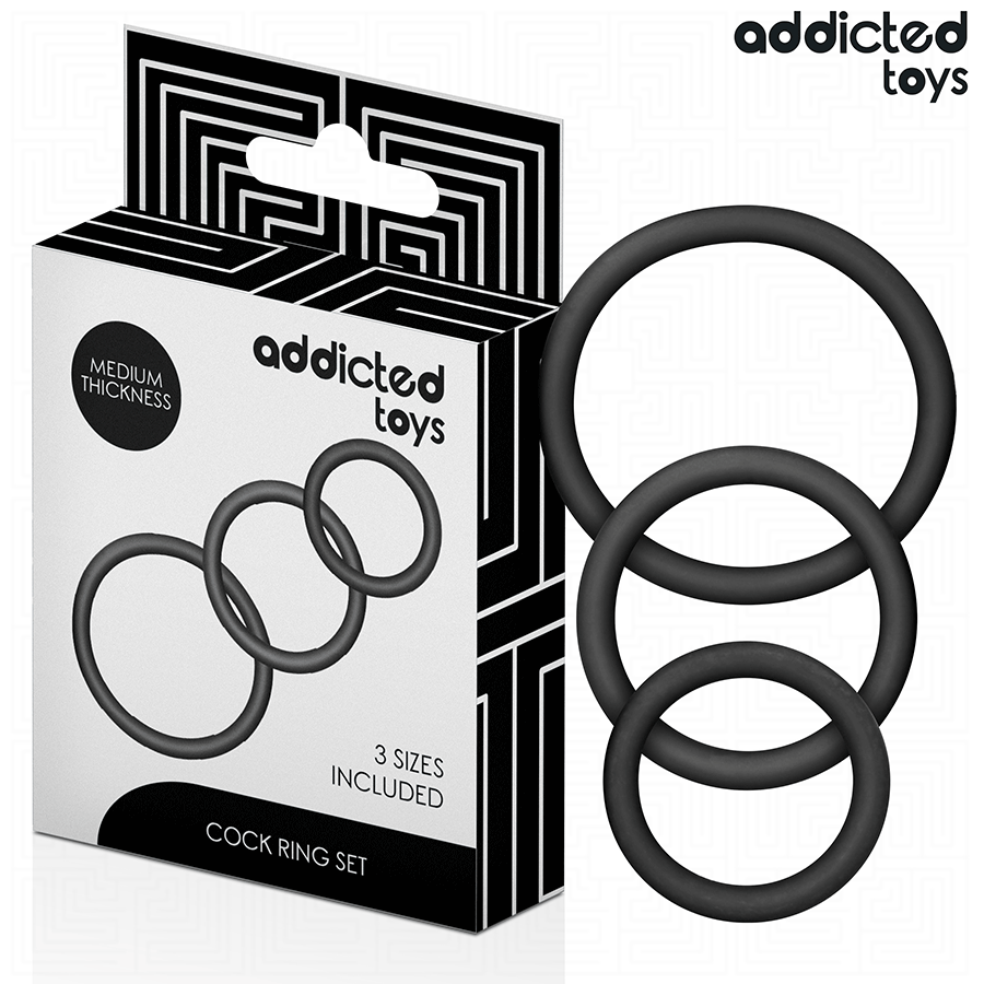 ADDICTED TOYS - CONJUNTO DE ANÉIS DE SILICONE MODELO 2
