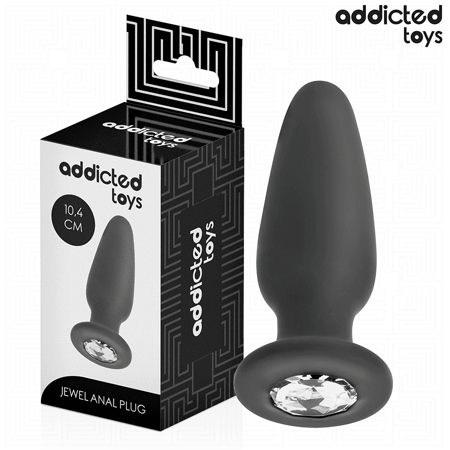 ADDICTED TOYS - PLUG ANAL COM JOIA TAMANHO M 10,4 CM