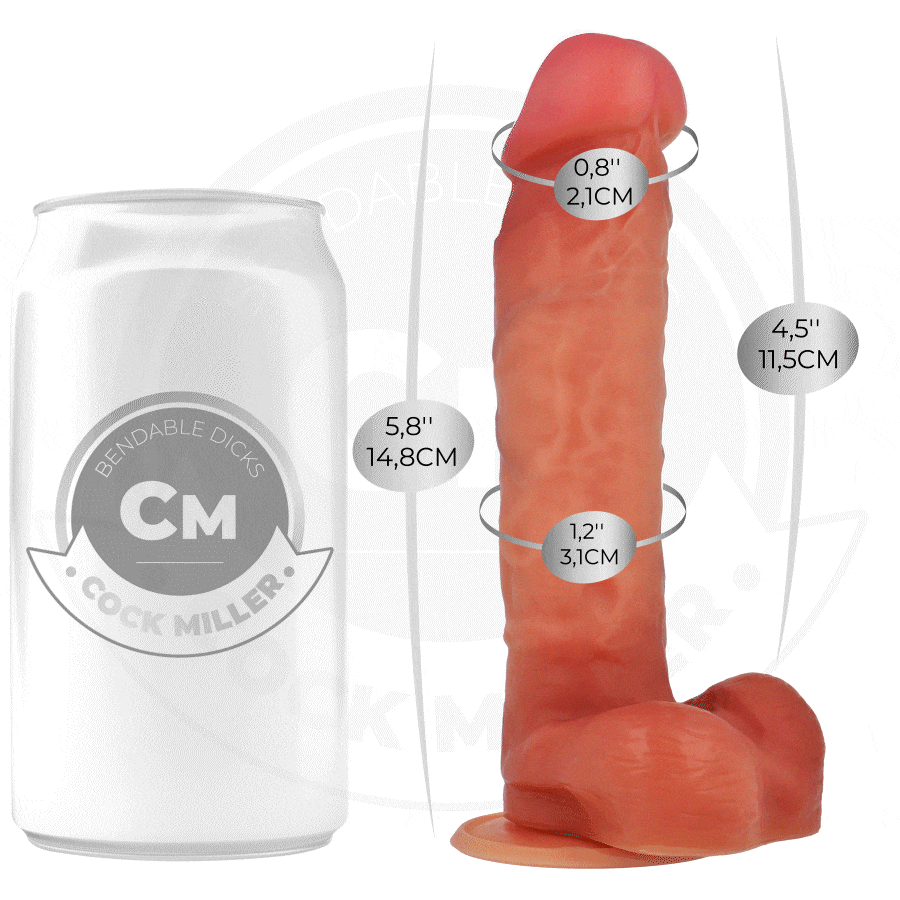 DILDO ARTICULÁVEL HIPERREALISTA 14,8 CM