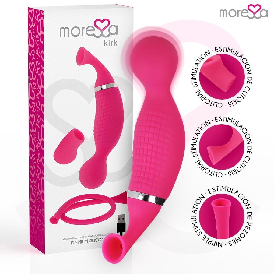 MORESSA - KIRK DUO ONDAS ESTIMULANTES + MASSAGEADOR MULTIFUNCIONAL DE SILICONE PREMIUM RECARREGÁVEL
