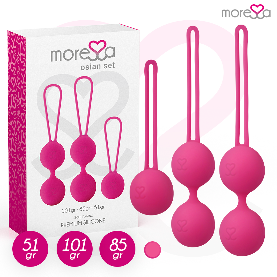 MORESSA - CONJUNTO OSIAN PREMIUM SILICONE ROSA (Osian One - 51 g  Osian Two - 101 g  Osian Three 85 g)