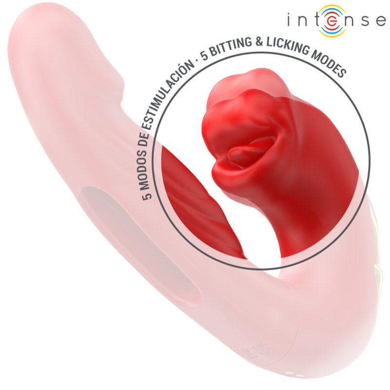 INTENSE - NATHY VIBRADOR DUPLO COM BOCA ESTIMULANTE MULTIFUNÇÕES VERMELHO - Image 5