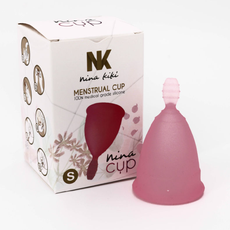 NINA KIKÍ - COPO MENSTRUAL ROSA TAMANHO S 6 + 1 GRTIS