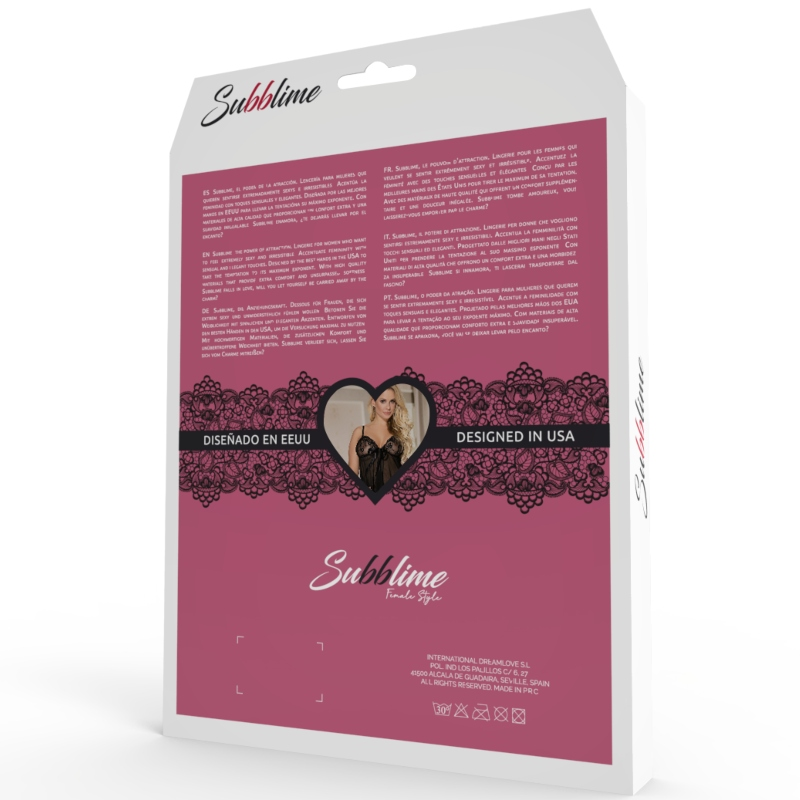 SUBBLIME - BABYDOLL BATA FLORAL DESIGN TALLA ÚNICA - Image 4